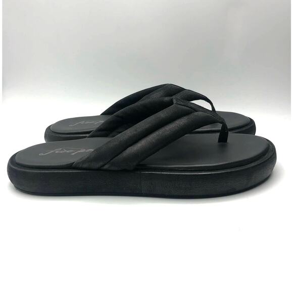 Free People Womens Wonderland Chunky Flip Flop Black Size EU 39 / US 9 - Picture 5 of 9